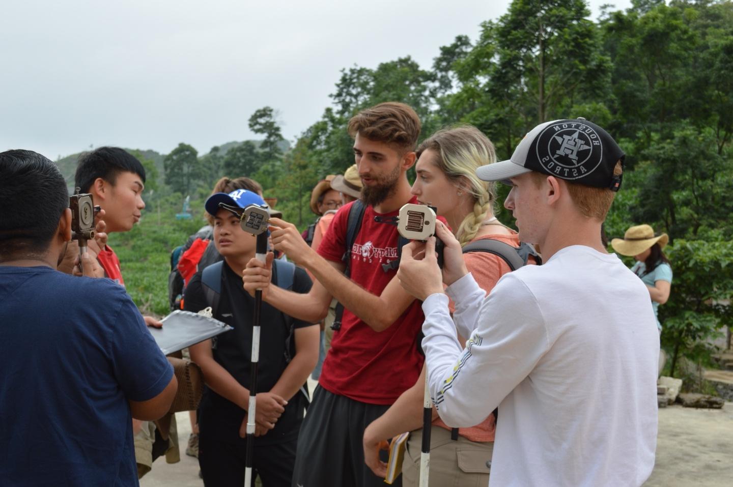 Students on a field trip in China